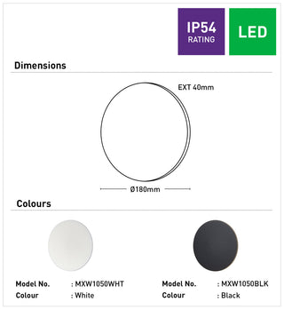 Mercator BOND II 9W LED Wall Light