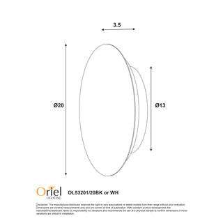 Oriel DOT.20 Tri-Colour LED Wall Light