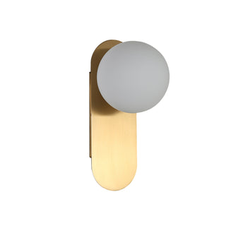 Oriel Ping G9 Satin Brass IP44 Wall Light