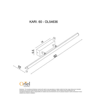 Oriel Kari.60 CTS Vanity Light