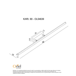 Oriel Kari.90 CTS Vanity Light