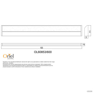 Clearance - Oriel MODE.60 CTS 90cm TriColour LED Vanity Light