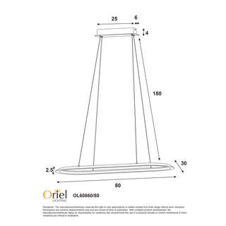 Oriel Ovale CTS LED Pendant