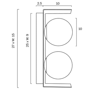 Telbix OLIO 2 Light Wall Lamp