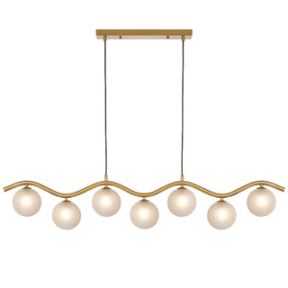 Telbix Orton 7 Light Pendanty Antique Gold