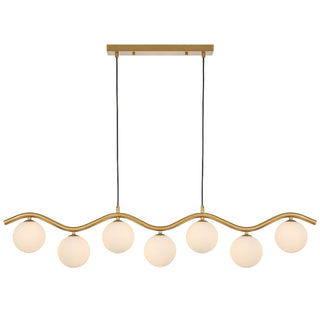 Telbix Orton 7 Light Pendanty Antique Gold