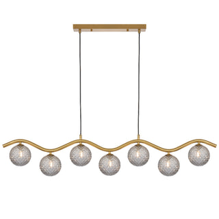 Telbix Orton 7 Light Pendanty Antique Gold