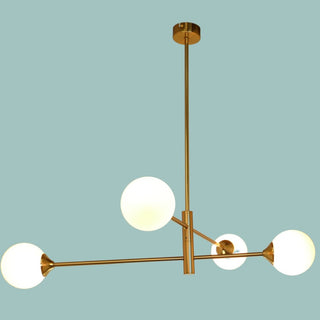 ORBIT Satin Gold Pendant Light – 4 Light by VM Lighting