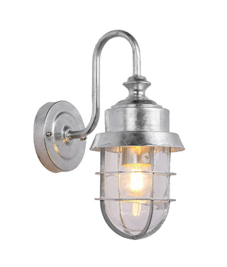 CLA PAROL Exterior Cylinder Brush Glass with Cage Wall Lights IP44