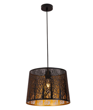 CLA PENSHADE Interior Slanted with Laser Cut with Tree Pattern Pendant Lights