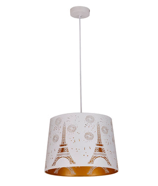 CLA PENSHADE Interior Slanted with Laser Cut with Eiffel Tower Pattern Pendant Lights