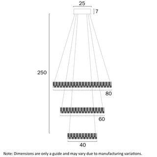 Telbix Rias 3 Tier Pendant