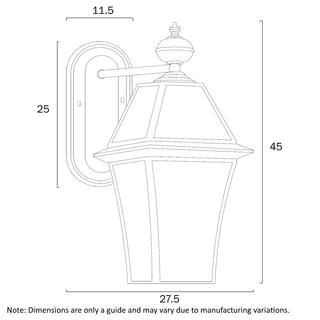 Telbix Rye EX27-BK Wall Lamp