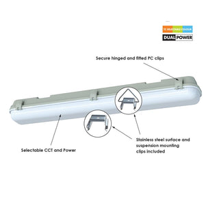 SAL SOL-ECO SL9725TC/DP LED DUAL POWER weatherproof batten