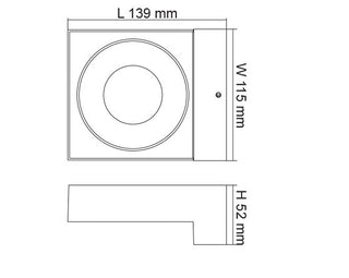 SAL SQUARE SE7064 8W Decorative square profile IP65 architectural LED wall mount luminaire