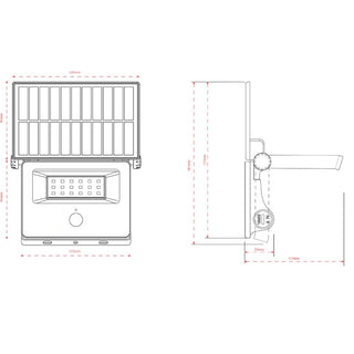 SAL SALRAY 1500 SSIF1500 IP65 LED SOLAR Floodlight