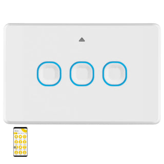 Mercator Smart Zigbee Triple Gang Light Switch with Neutral