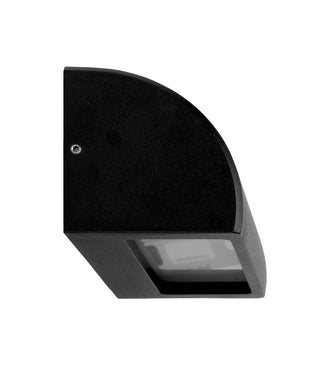 CLA STE Exterior 12V Matte Black Curved Surface Mounted Step Wall Lights IP65