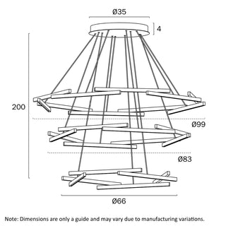 Telbix Tarson 3 Tier Pendant