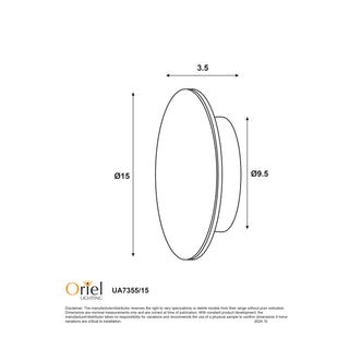 Oriel Circo.15 Wall Mounted Disk Light