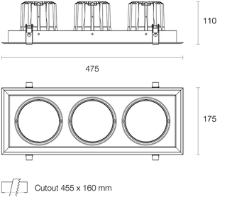 Trend MIDILED XMC325 3x25W LED Downlight