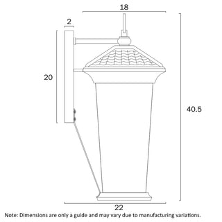 Telbix Zeldin 40 Exterior Wall Bracket