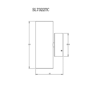 SAL Bondi II SL7322/TC 2x 5W IP65 LED Architectural Wall Luminaires