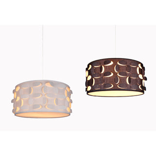 Buko 2 Light Fabric Drum Pendant by VM Lighting