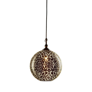 EMAC&LAWTON Moroccan Ball Ceiling Pendant Small Silver