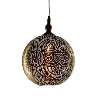 EMAC&LAWTON Moroccan Ball Ceiling Pendant Medium Silver