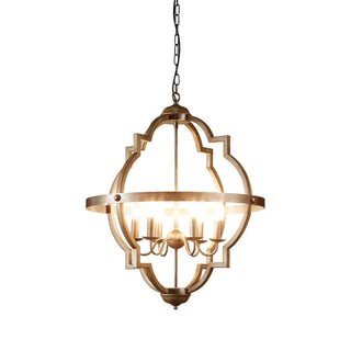 EMAC&LAWTON Hyatt Ceiling Pendant Large Rust Brown and Silver Black