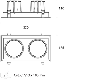 Trend MIDILED XMC225 2x25W LED Downlight