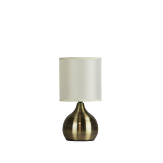 Oriel Lighting LOTTI TOUCH LAMP Antique Brass ON / OFF