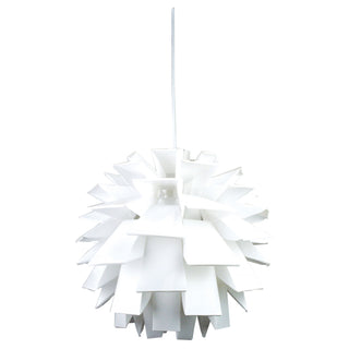 Oriel Lighting ZIGGY 43cm Acrylic Retro Pendant White