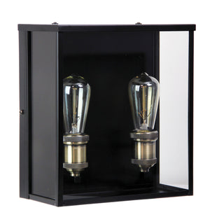 Oriel Lighting OAKLAND 2 Hamptons Style Outdoor Twin Wall Sconce Black