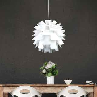 Oriel Lighting ZIGGY 43cm Acrylic Retro Pendant White