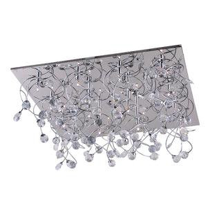 Katie 16 Light Crystal Square Flush by VM Lighting