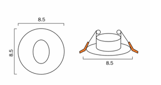 Telbix Snap Round Recess Step Light