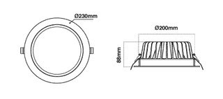 Atom AT9060 AT9061 20–30W LED Recessed Downlight