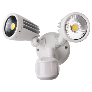 Martec Fortress II 30W Tricolour LED Double Exterior Security Light With PIR Sensor