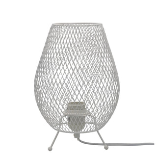 Oriel Lighting Hyzer Mesh Table Lamp White