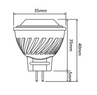 Pro Light Club Cast Aluminum 3W LED Light Globe MR11 12V 2700K