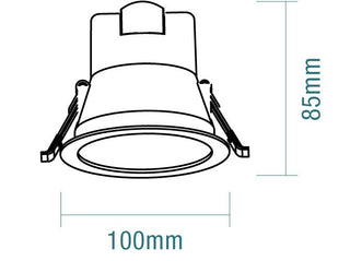 Martec Rex 9W Tricolour LED Downlight