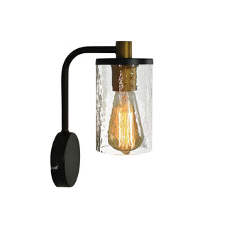 Oriel Lighting Raymont Wall Light Matt Black / Clear