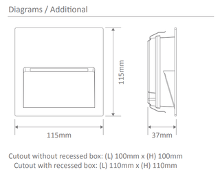 Domus ZAC-4 4W Square Recessed LED Wall Light IP65 12V