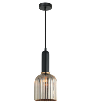 CLA Vintaj Interior Ellipse Ribbed Glass Pendant Lights