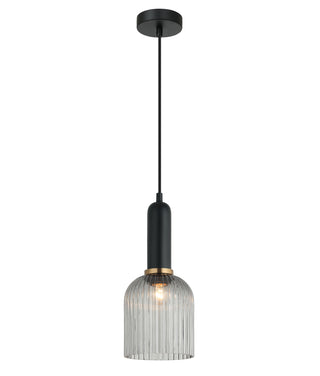 CLA Vintaj Interior Ellipse Ribbed Glass Pendant Lights