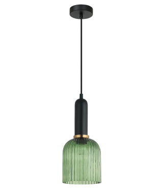 CLA Vintaj Interior Ellipse Ribbed Glass Pendant Lights