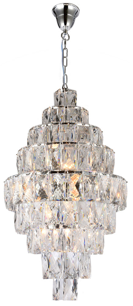 Chrome on sale pendant chandelier