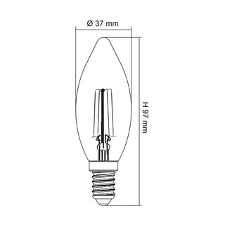 SAL Clear Dimmable Candle Led Globe